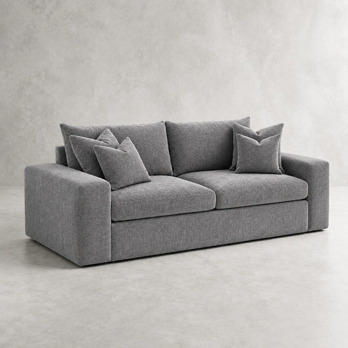Pendle 2 Seater Sofa in Luxe Chenille Luxe Steel Grey - clean catalogue view