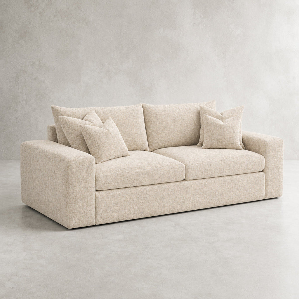 Pendle 2 Seater Sofa in Luxe Chenille Summer Beach - clean catalogue view