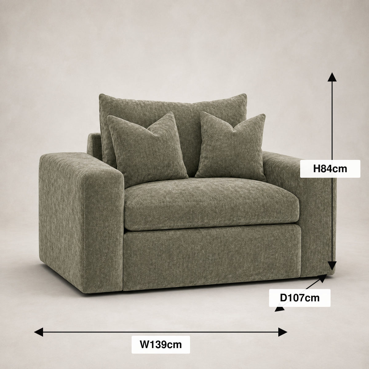 Pendle Armchair dimensions guide