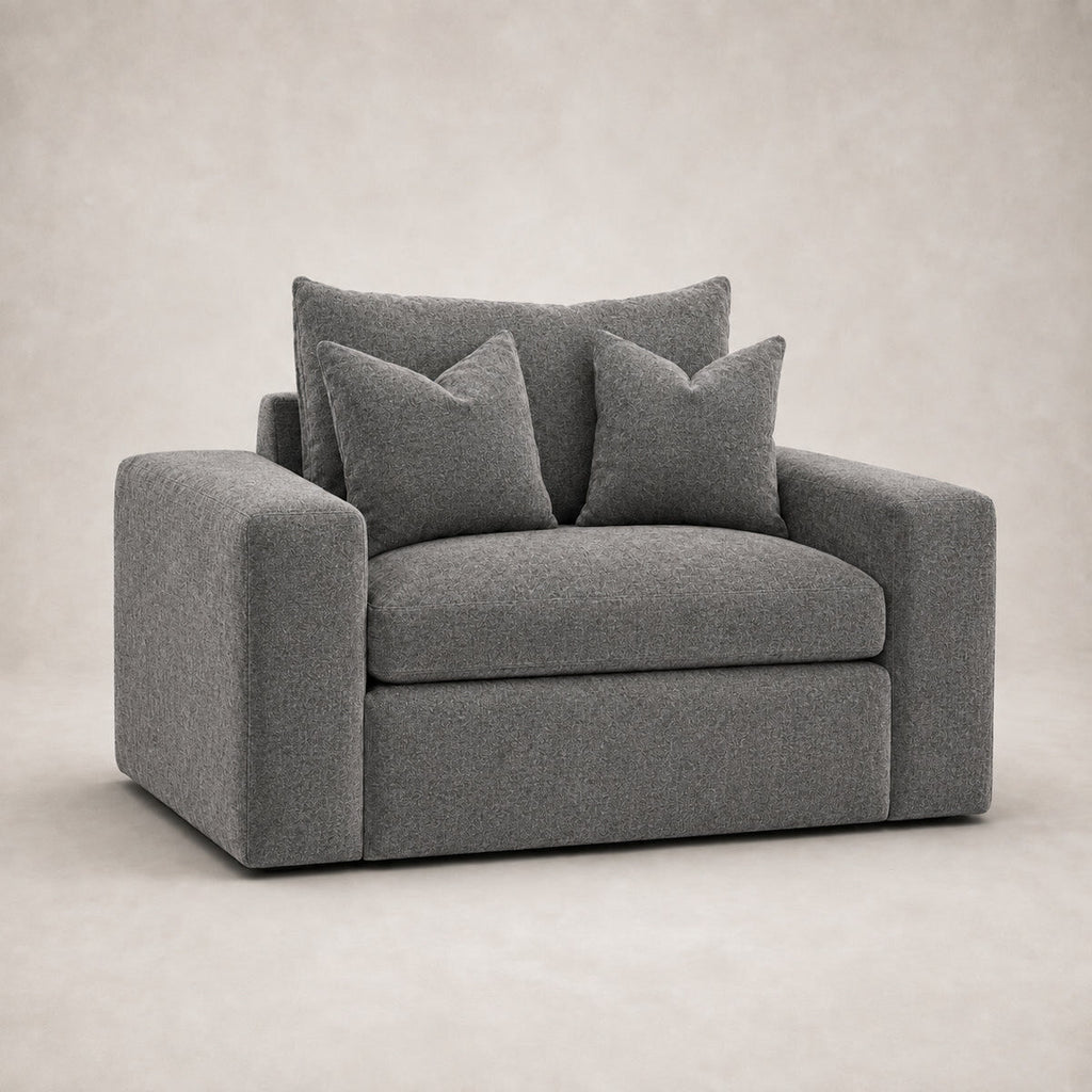 Pendle Armchair in Luxe Chenille Luxe Steel Grey - clean catalogue view