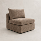 Pendle Armless Module in Luxe Chenille Coffee - clean catalogue view