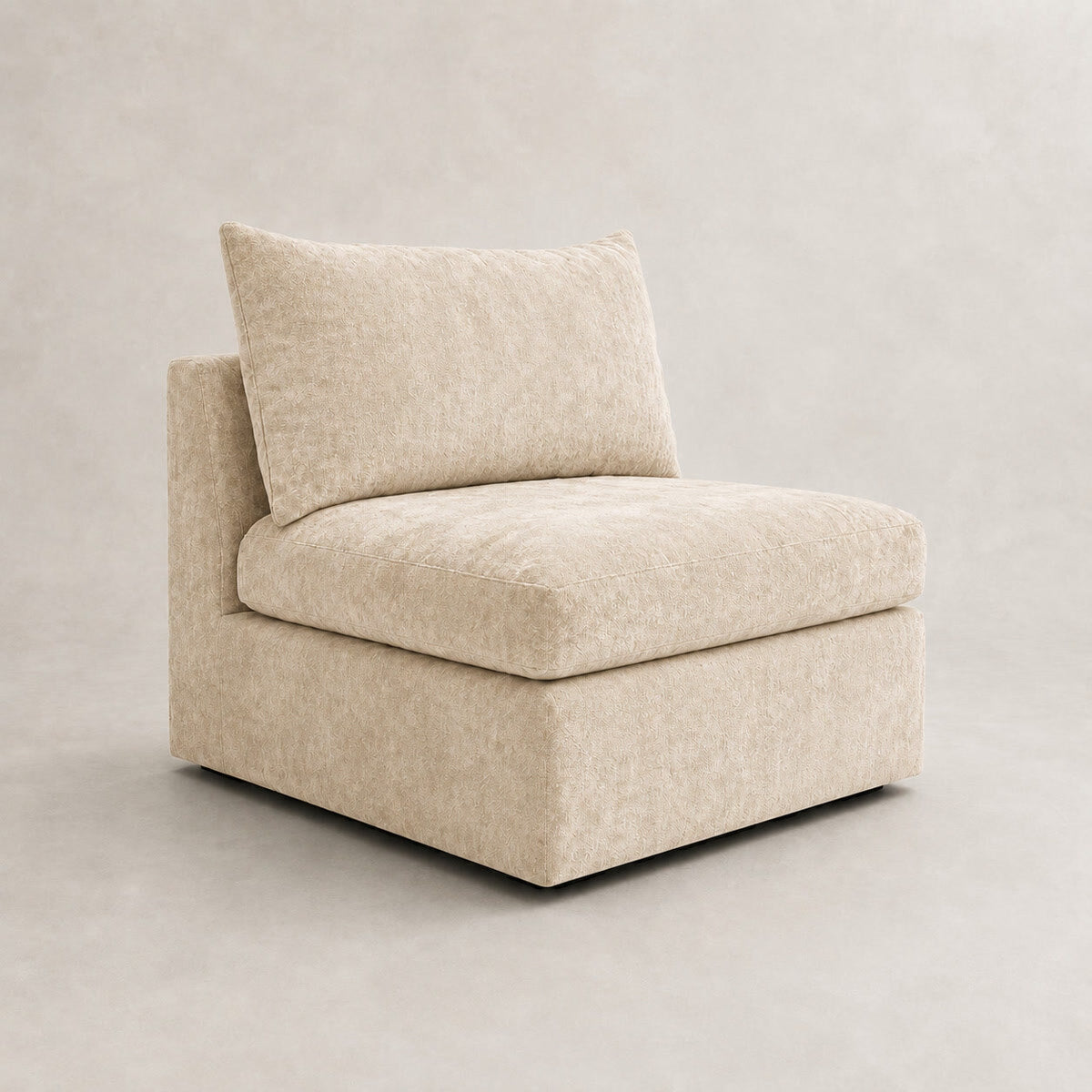 Pendle Armless Module in Luxe Chenille Summer Beach - clean catalogue view