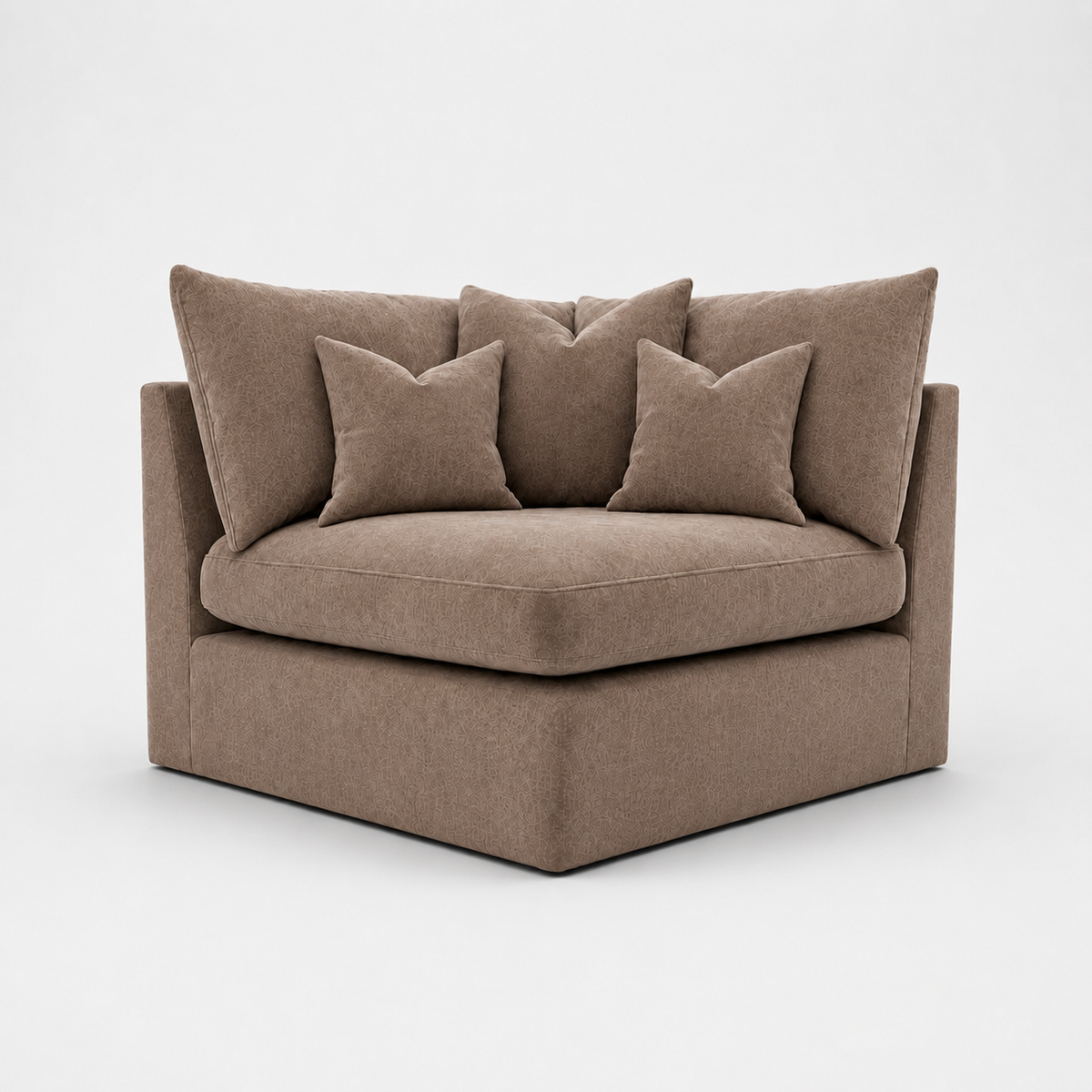 Lucca Corner Module in Luxe Chenille Latte - clean catalogue view