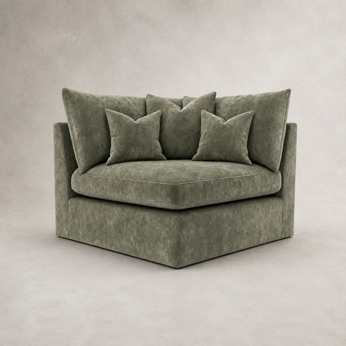 Pendle Corner Module in Luxe Chenille Matcha Green - clean catalogue view
