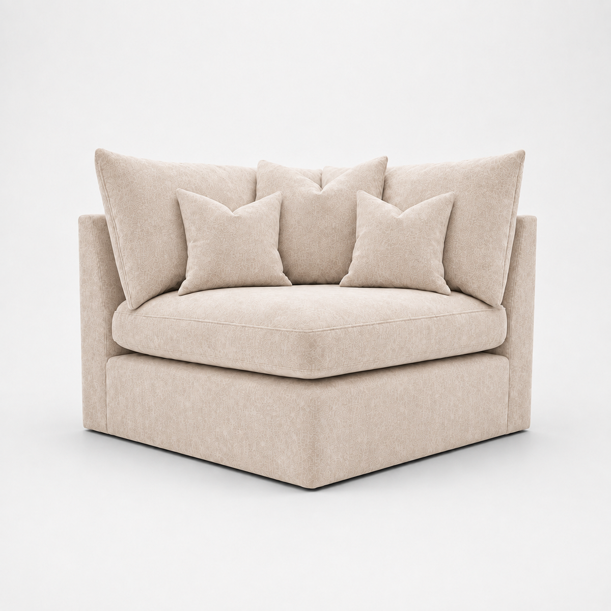 Lucca Corner Module in Luxe Chenille Summer Beach - clean catalogue view