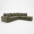 Lucca Corner Sofa & Footstool Bundle