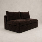 Pendle Double Armless Module in Luxe Chenille Double Espresso - clean catalogue view