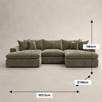 Pendle Double Chaise Cinema Sofa dimensions guide