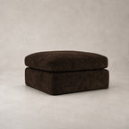 Pendle Matching Footstool in Luxe Chenille Double Espresso - clean catalogue view