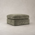 Pendle Matching Footstool in Luxe Chenille Matcha Green - clean catalogue view