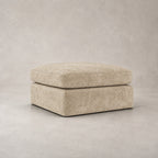 Pendle Matching Footstool in Luxe Chenille Summer Beach - clean catalogue view