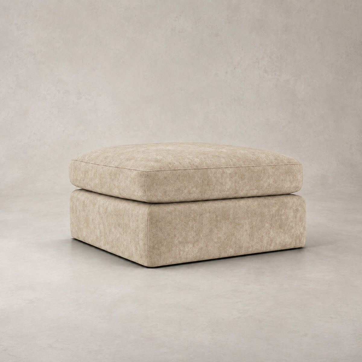 Pendle Matching Footstool in Luxe Chenille Summer Beach - clean catalogue view