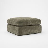 Lucca Matching Footstool in Luxe Chenille Matcha Green – clean catalogue view