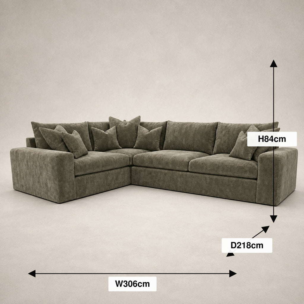 Pendle Large Corner Sofa dimensions guide