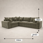 Pendle Large Corner Sofa dimensions guide