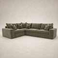 Pendle Large Corner Sofa in Luxe Chenille Matcha Green - clean catalogue view