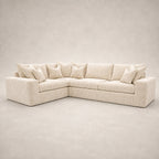 Pendle Large Corner Sofa in Luxe Chenille Summer Beach - clean catalogue view