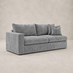 Pendle One-Arm 2 Seater Module in Luxe Chenille Luxe Steel Grey - clean catalogue view