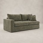 Pendle One-Arm 2 Seater Module in Luxe Chenille Matcha Green - clean catalogue view