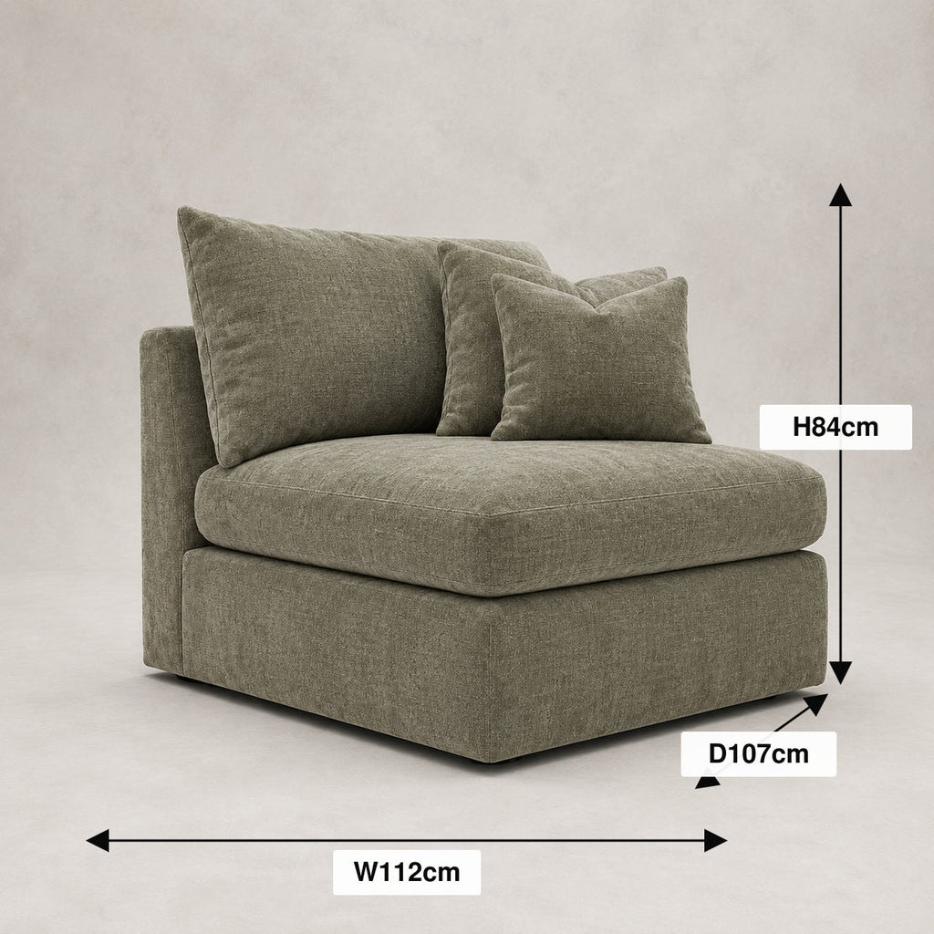 Pendle One-Arm Seat Module dimensions guide