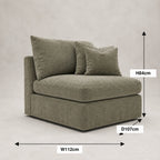 Pendle One-Arm Seat Module dimensions guide