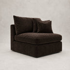Pendle One-Arm Seat Module in Luxe Chenille Double Espresso - clean catalogue view