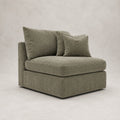 Pendle One-Arm Seat Module in Luxe Chenille Matcha Green - clean catalogue view