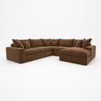 Pendle U Shape Corner Chaise Sofa in Luxe Chenille Coffee – clean catalogue view