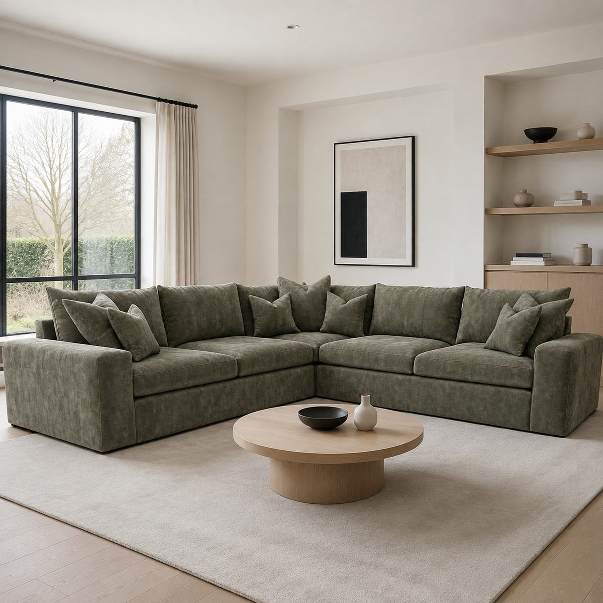 Pendle XL Corner Sofa styled in a realistic room setting