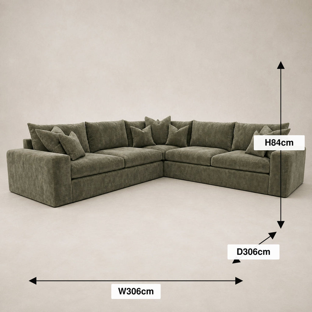 Pendle XL Corner Sofa dimensions guide