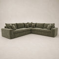 Pendle XL Corner Sofa in Luxe Chenille Matcha Green - clean catalogue view