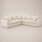 Pendle XL Corner Sofa in Luxe Chenille Summer Beach - clean catalogue view