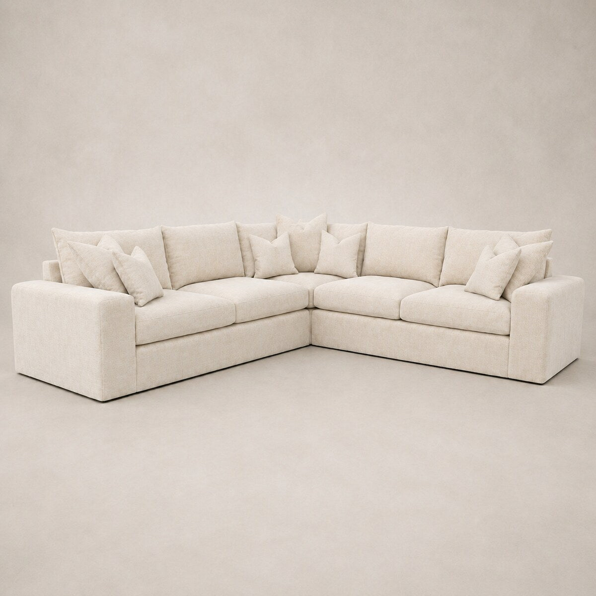 Pendle XL Corner Sofa in Luxe Chenille Summer Beach - clean catalogue view