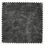Dark grey textured fabric swatch with zigzag edges, ideal for luxury sofas or beds