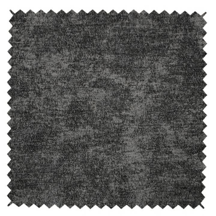 Dark grey textured fabric swatch with zigzag edges, ideal for luxury sofas or beds