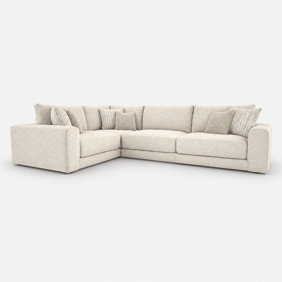 Portofino 1 Corner 3 Seater Sofa — light grey studio background