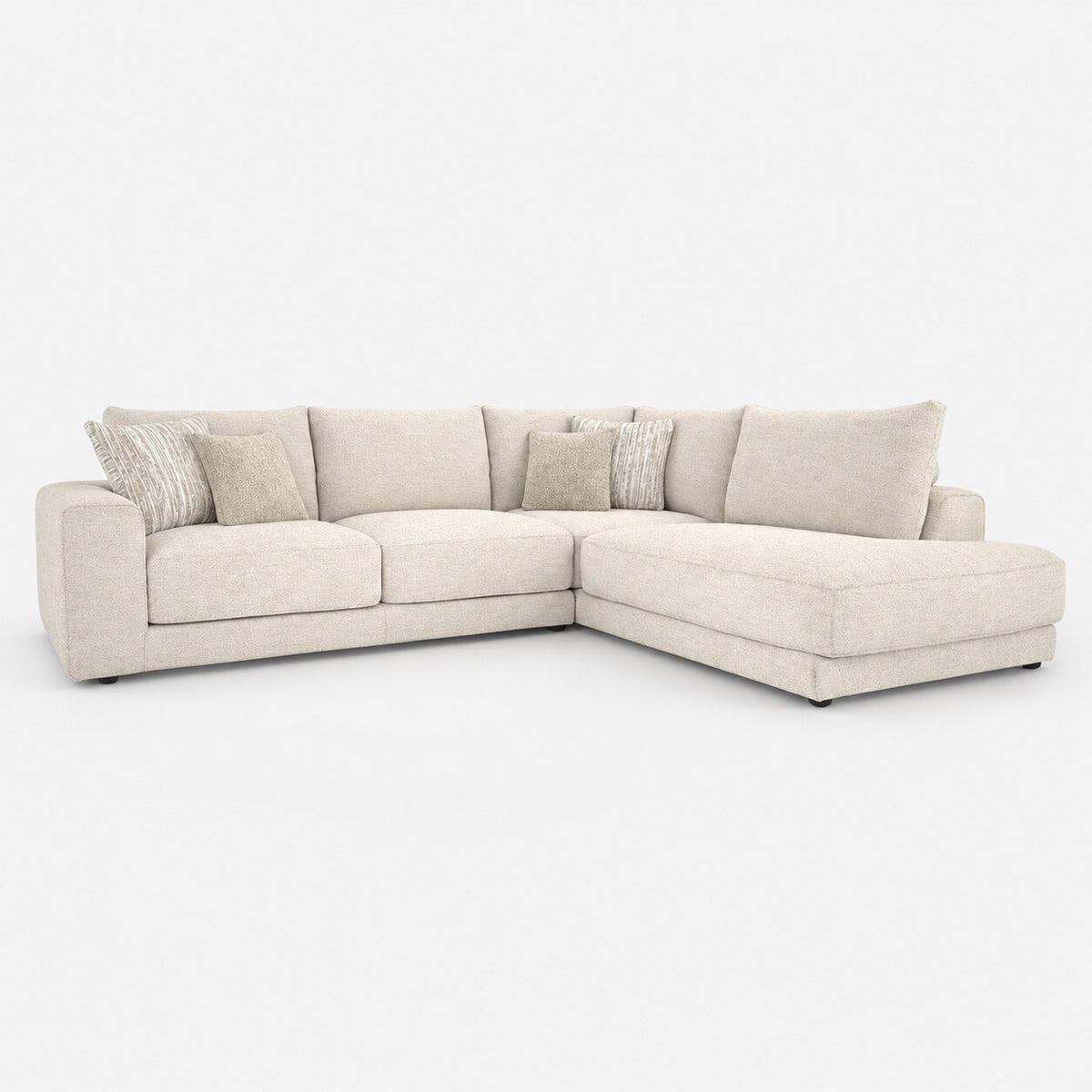 Portofino 2 Corner 1 Chaise Sofa — light grey studio background