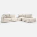 Portofino 2 Corner 1 Chaise Sofa with Console — light grey studio background