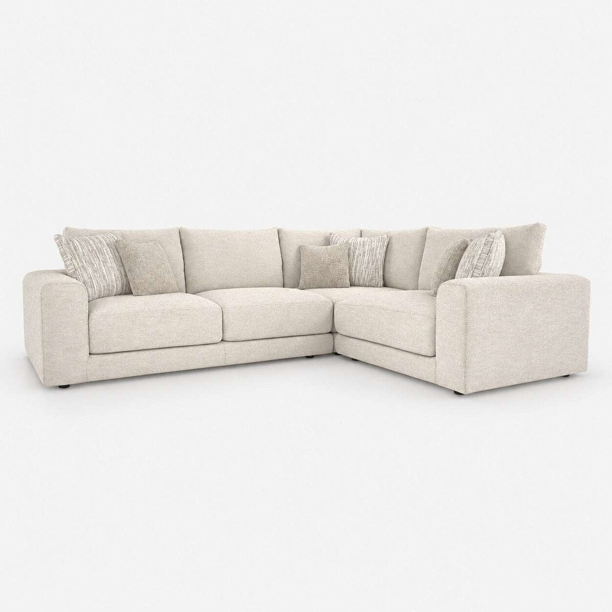 Portofino 2 Corner 1 Seater Sofa — light grey studio background