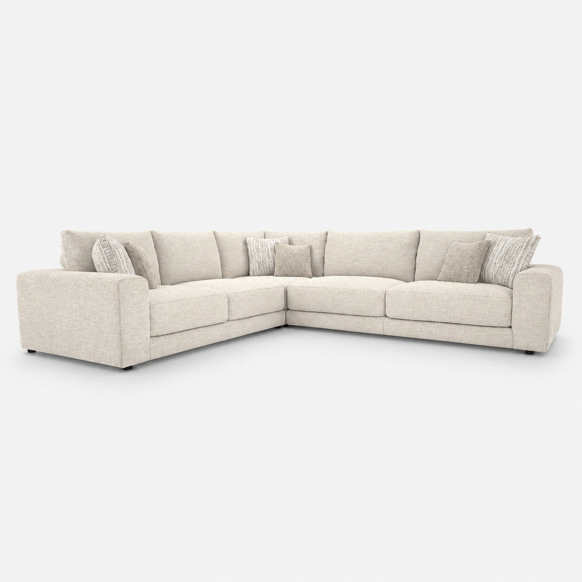 Portofino 2 Corner 3 Seater Sofa — light grey studio background