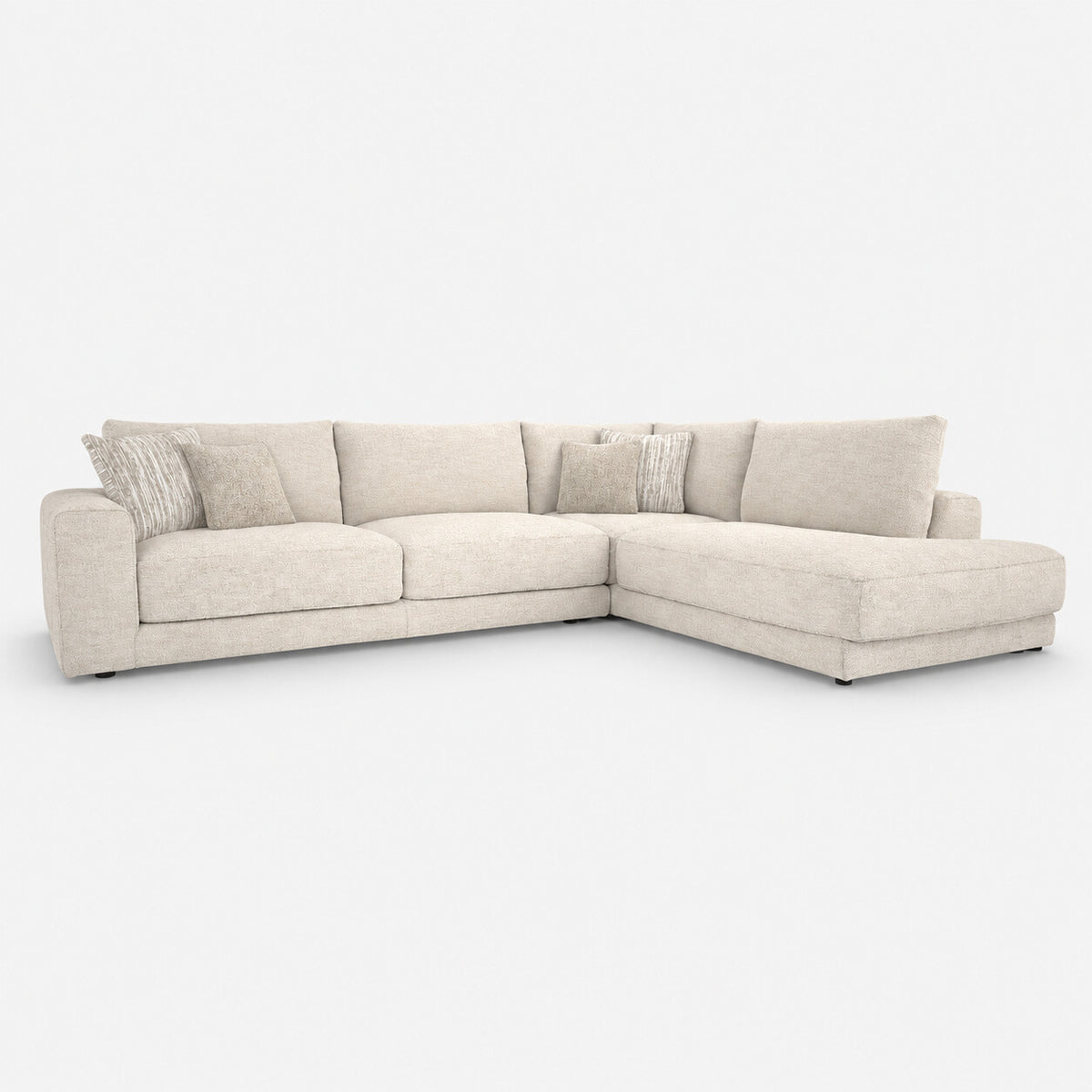 Portofino 3 Corner 1 Chaise Sofa — light grey studio background