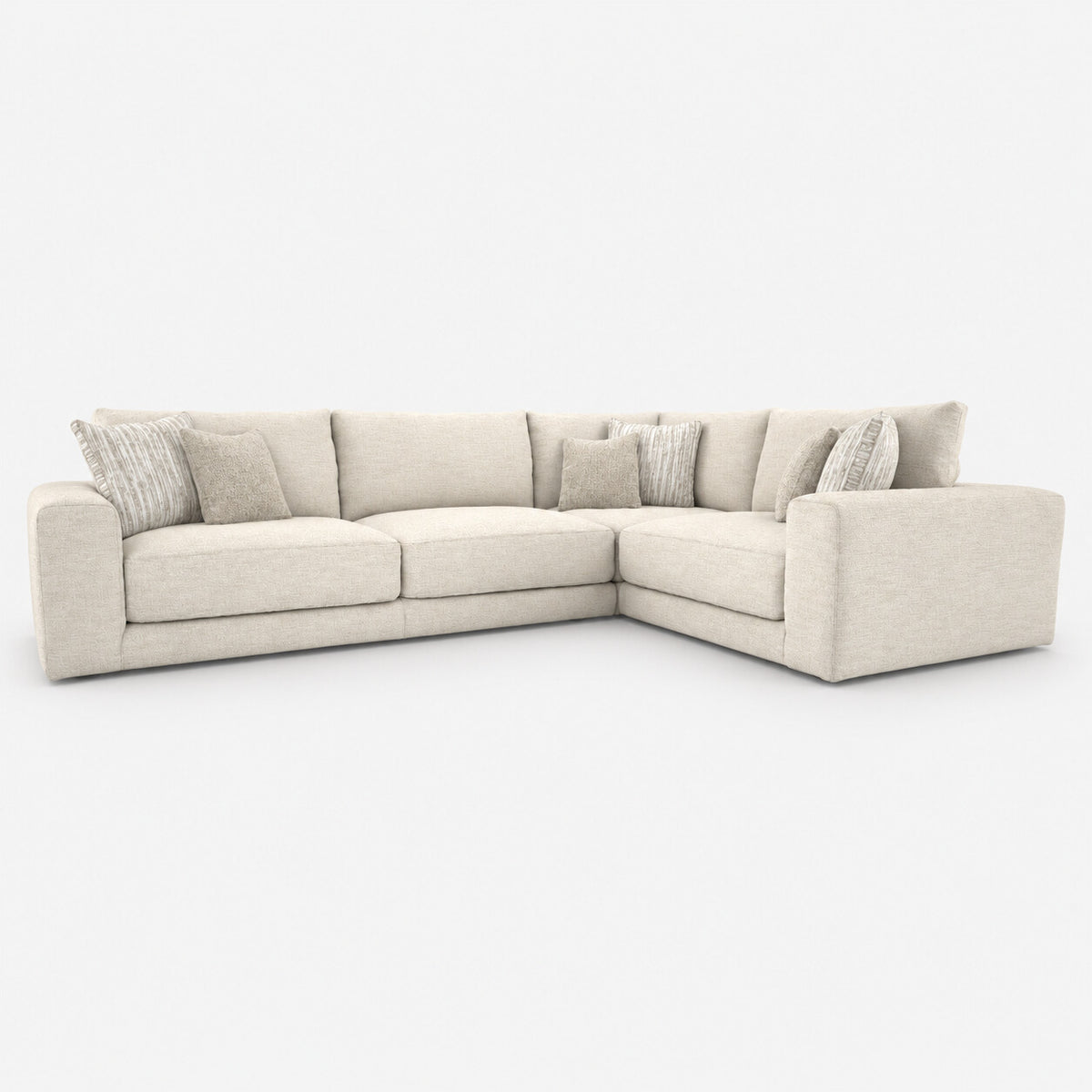 Portofino 3 Corner 1 Seater Sofa — light grey studio background