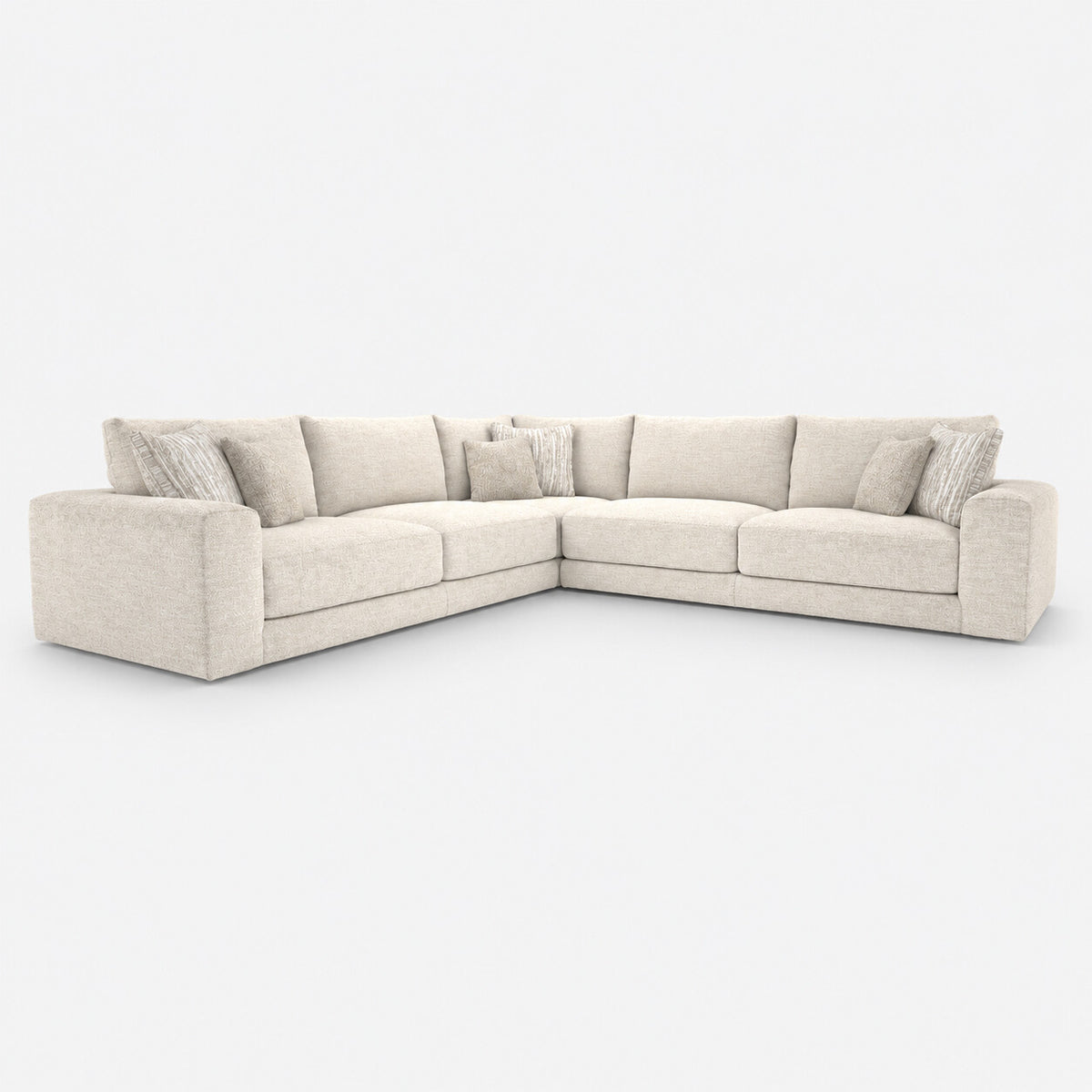 Portofino 3 Corner 3 Seater Sofa — light grey studio background