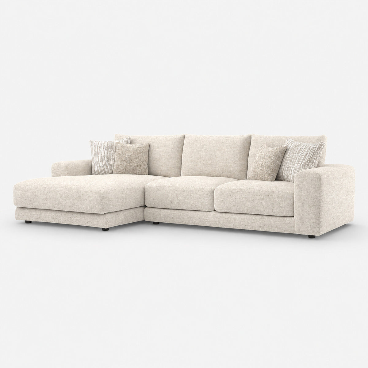 Portofino 3 Seater With Left Hand Facing Chaise — light grey studio background