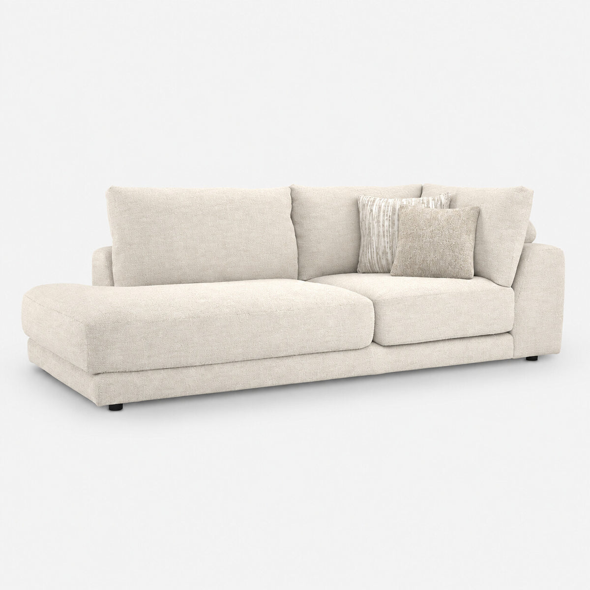Portofino Left Hand Facing Open End Lounger — light grey studio background