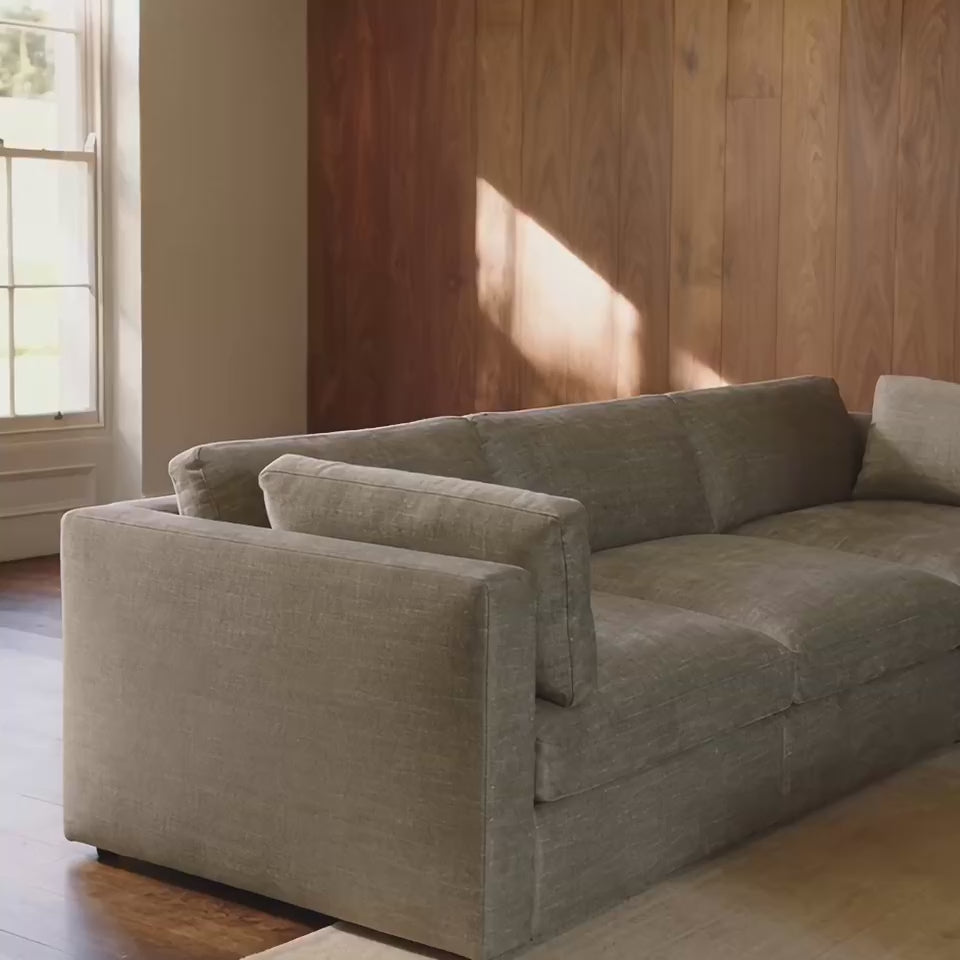 Bellano 3 Seater Sofa in Summer Beach — lifestyle scale and comfort video