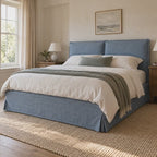 CK Living Eversley upholstered bed — five-second bedroom view