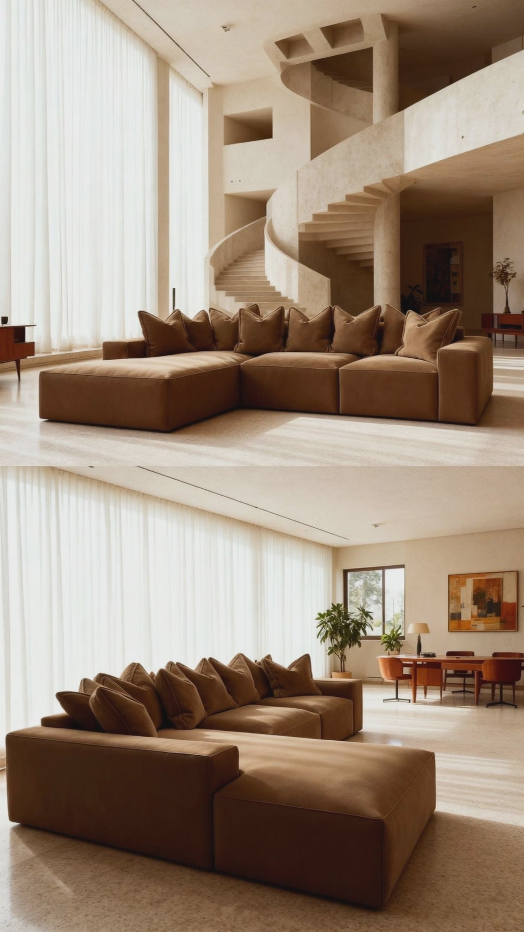 Velour Mink Velvet Pillow Back Sofa