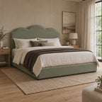 CK Living Rosaline upholstered bed — five-second bedroom view