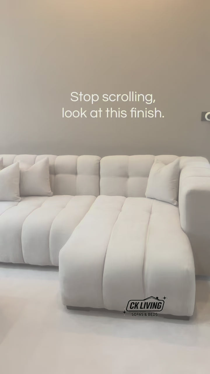 Novara Channel-Tufted Cinema Corner Sofa